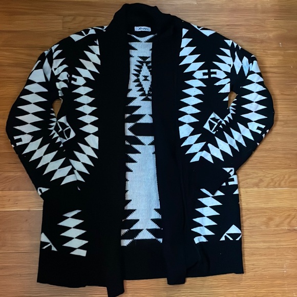 Xtaren Sweaters - Black and white cardigan